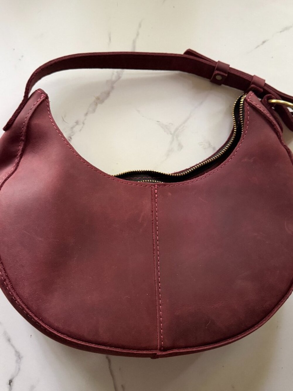 Portland Leather Goods Nora Classic Shoulder Bag Cognac - Picture 2 of 7